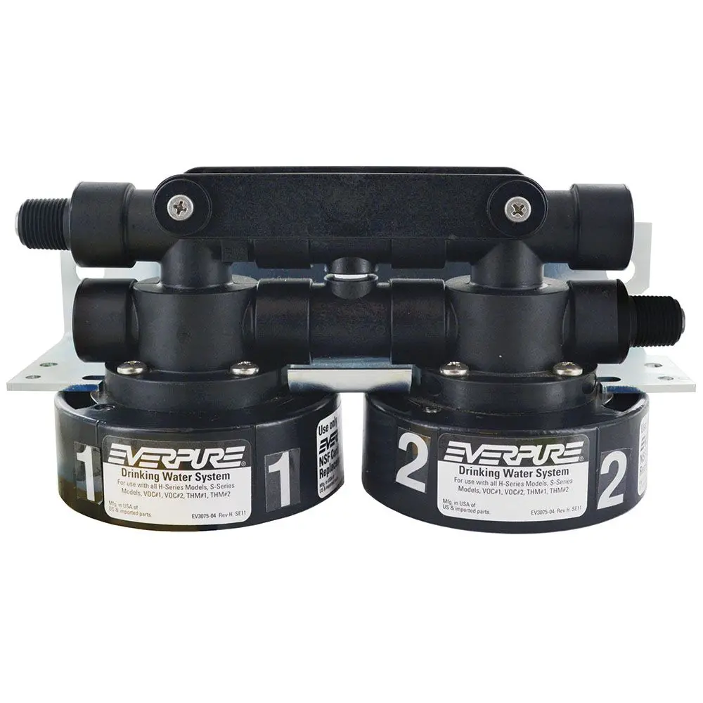 Everpure Twin Series Filter Head W/0.5 Gpm Fc & Fittings 2