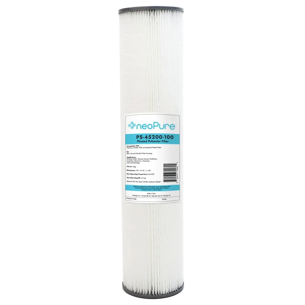 Neo-Pure Ps-45200-100 20" Bb High Efficiency Pleated Filter 100 Micron 1