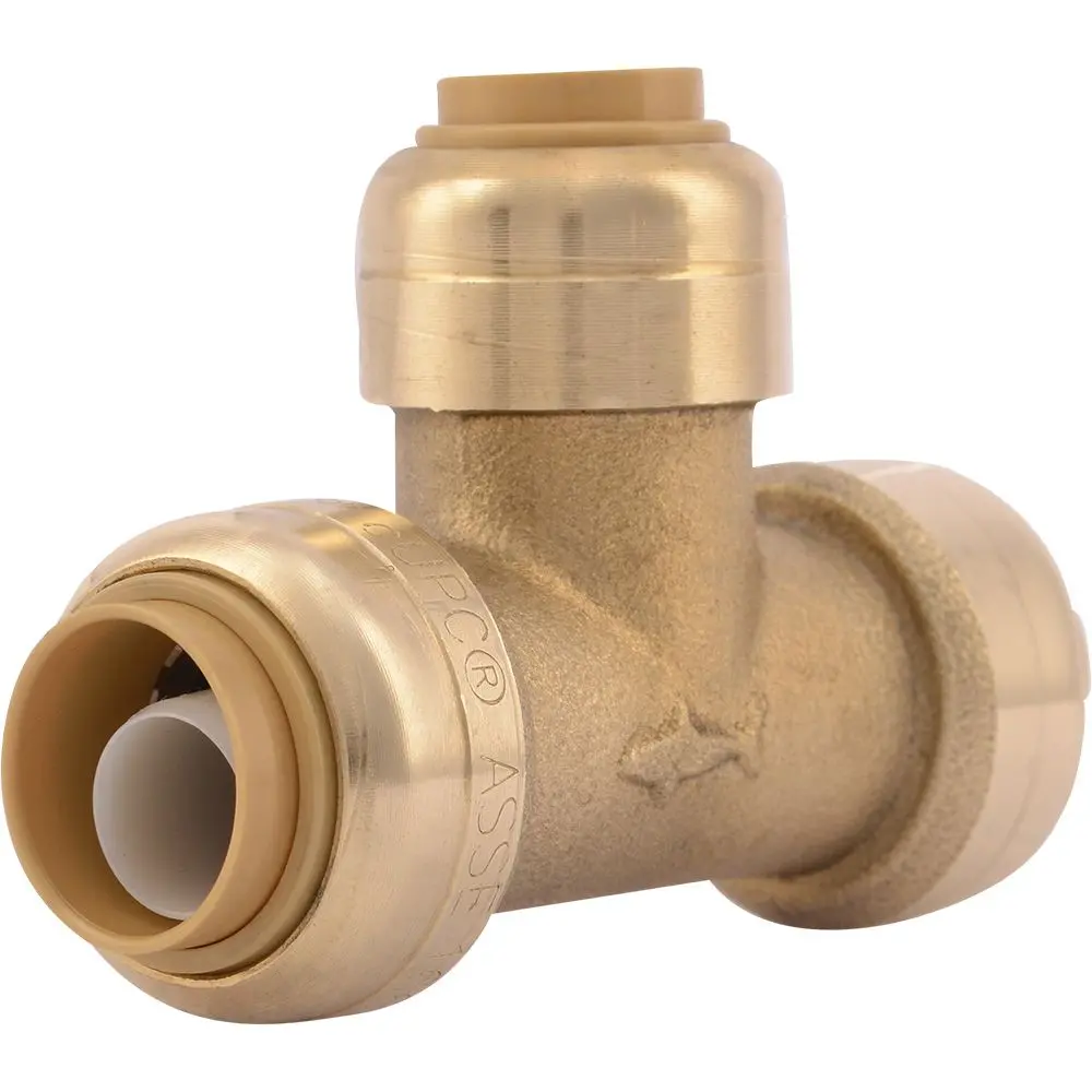 Sharkbite® U363lf Lead-Free Brass Push-To-Connect Reducing Tee - 1/2" X 1/2" X 3/8" 1