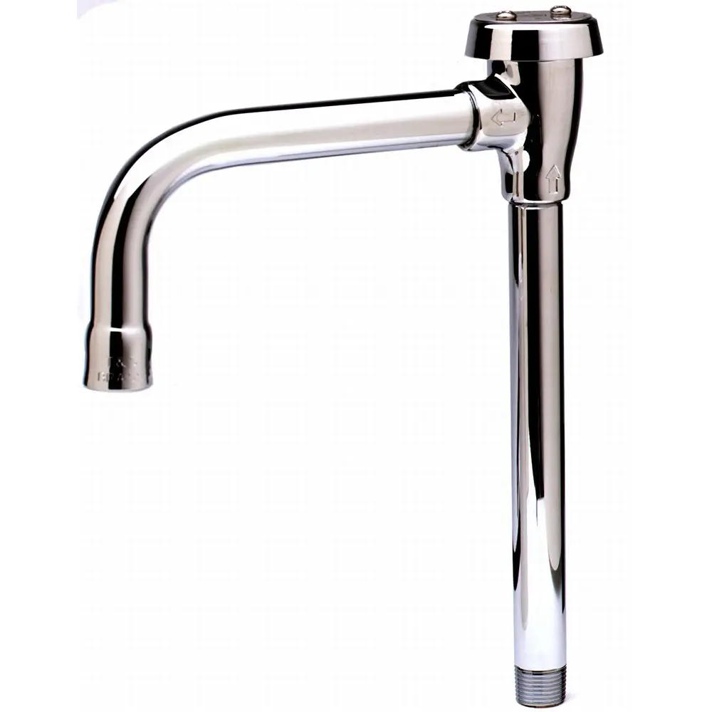 T&S Brass Bl-5560-01 Rigid Gooseneck With Vacuum Breaker, Serrated Tip, 3/8 Npt Inlet 1