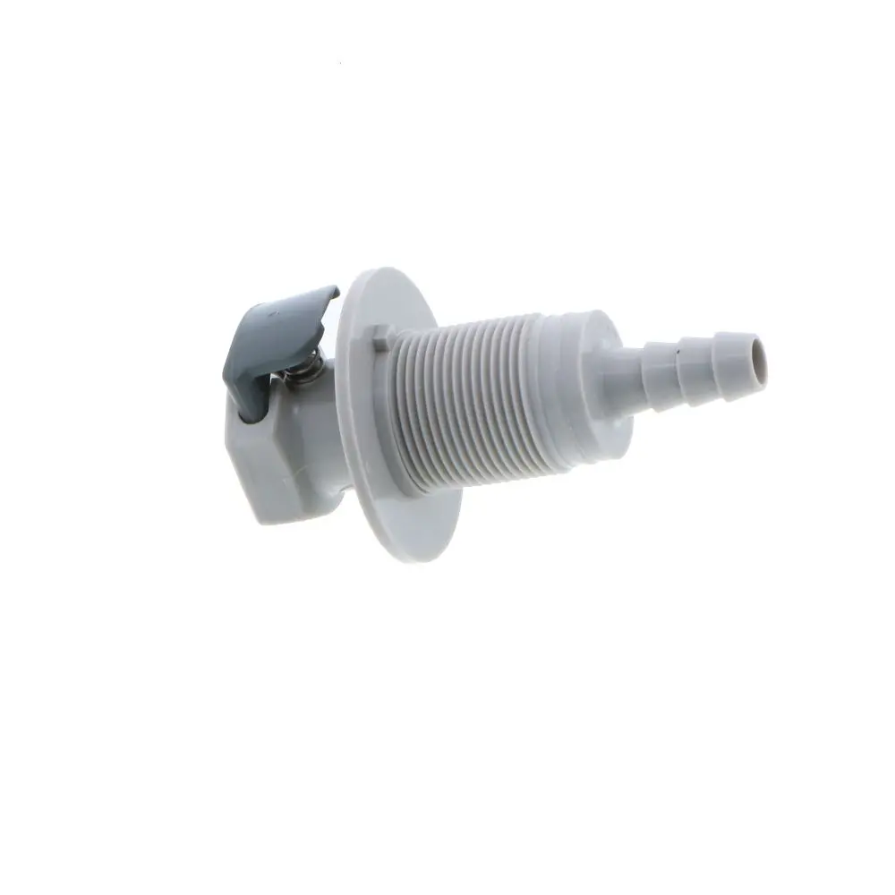 Efcd16412 Valved Panel Mount Hose Barb Coupling Body 1/4 Id Barb 3