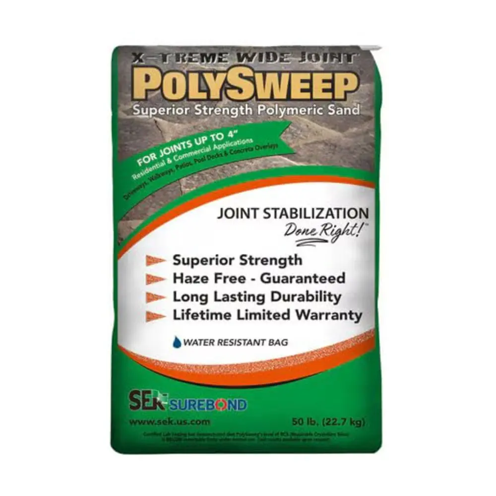 Polysweep Superior Strength Polymeric X-Treme Wide Sand (Joints Up To 4”, 50 Lb Bag) Platinum 1