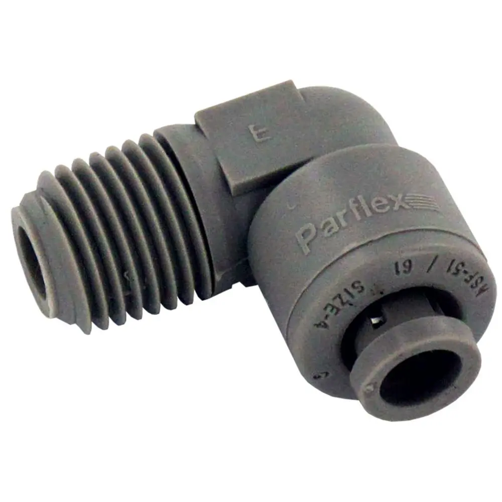Parker A4me4-Mg Trueseal Acetal Male Elbow 1/4" Qc X 1/4" Npt 1