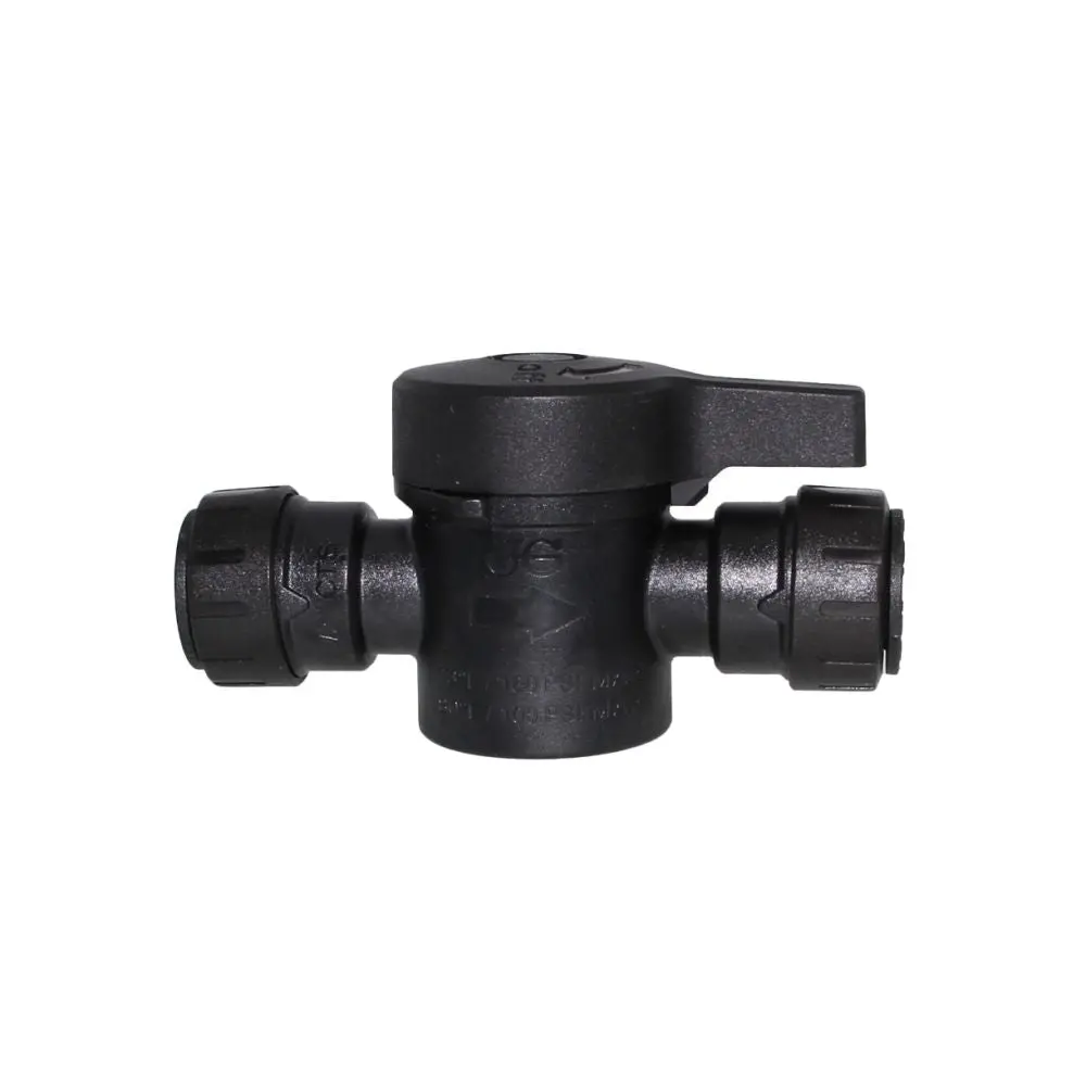 John Guest Two-Way Ball Valve: 3/4 In, Acetal, Straight, Push X Push 2