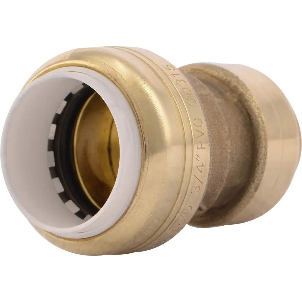 Sharkbite® Uip4016 Push-To-Connect Brass Pvc Transition Coupling - 3/4" Pvc X 3/4" Cts 1