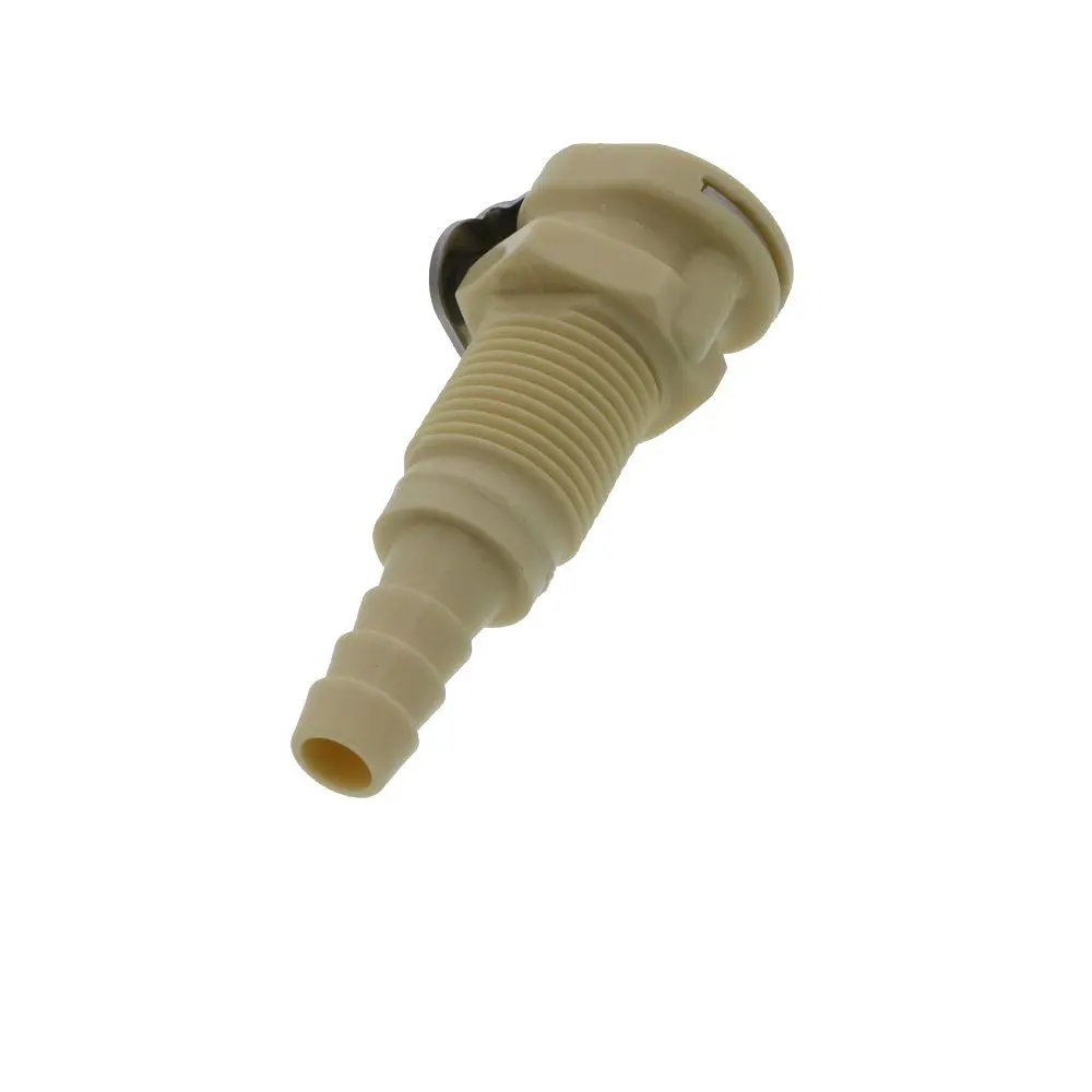 Pmcd160412 Valved Panel Mount Hose Barb Coupling Body 1/4 Id Barb 1