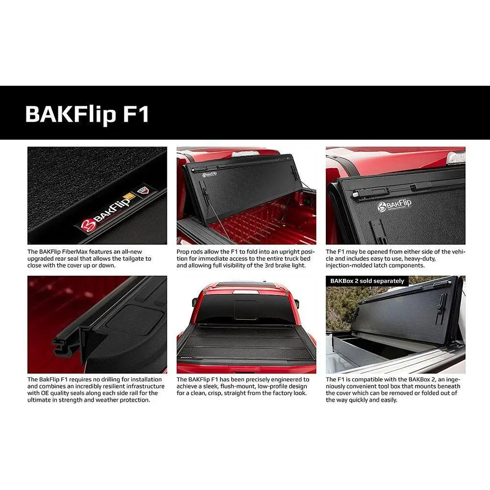 Bakflip F1 Tonneau Cover 6.6Ft Bed 2015-2019 Lml/L5p 2