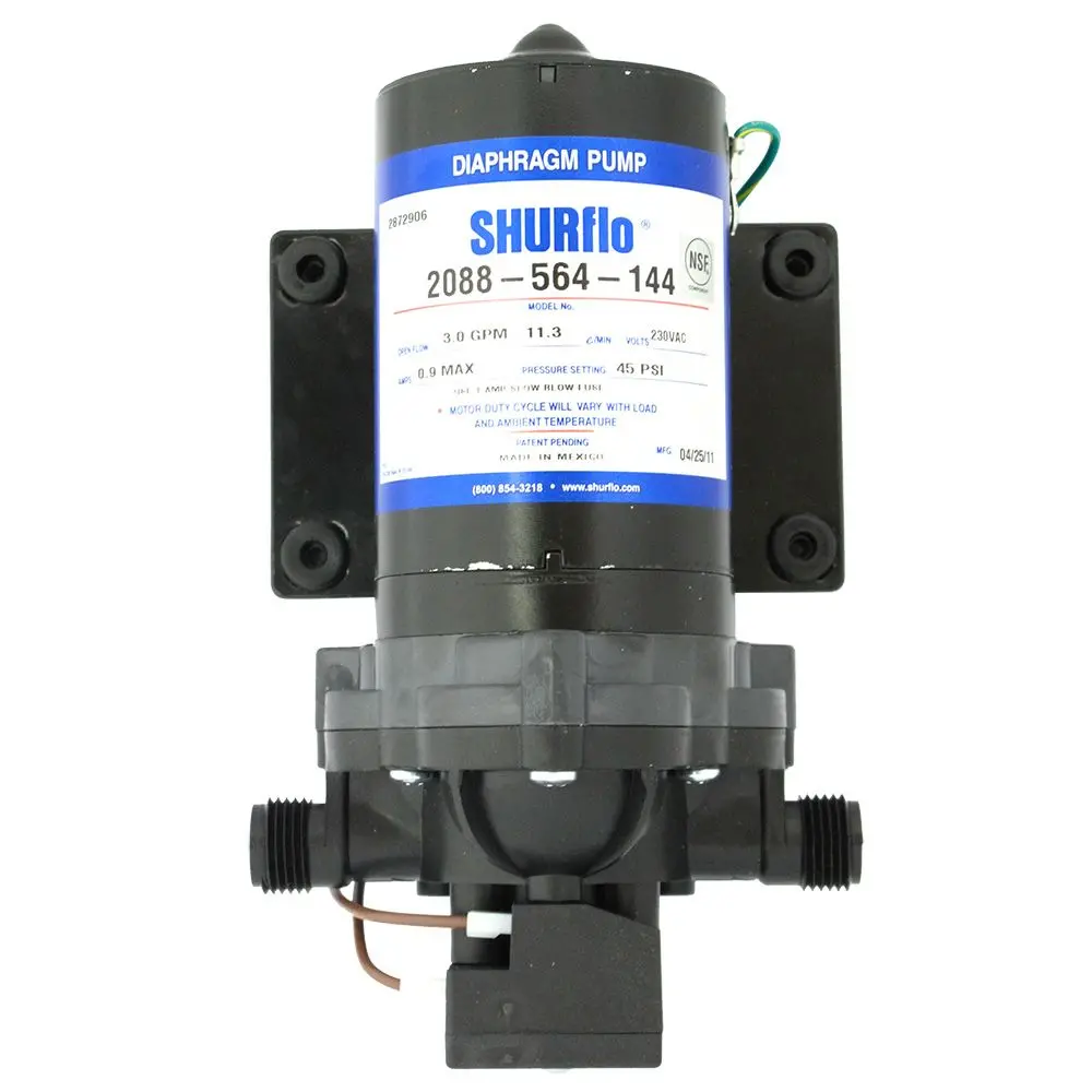 Shurflo 2088-564-144 Delivery Pump 3.0 Gpm 45 Psi 230Vac No Cord 1