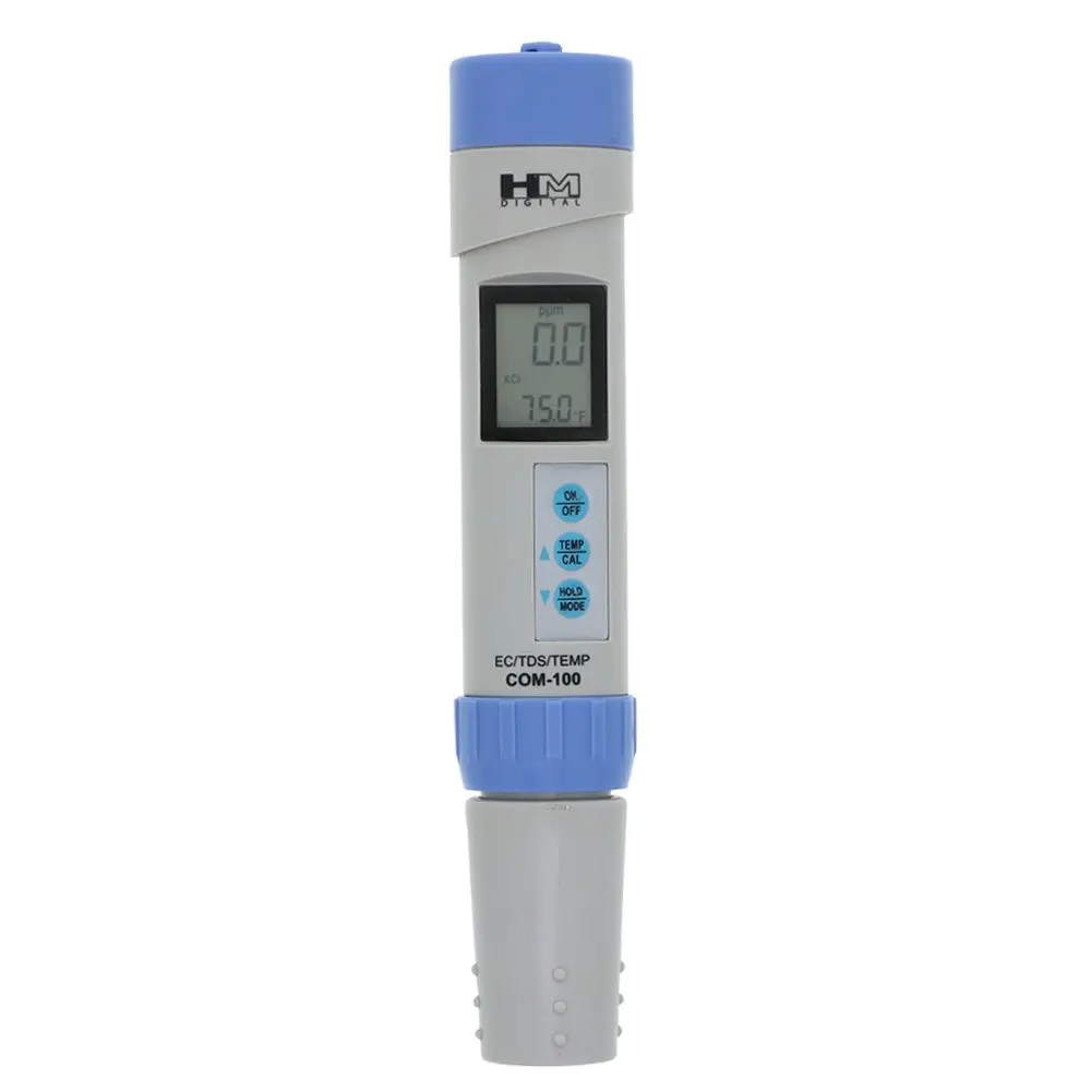 Hm Digital Com-100 Hmdcom100 Waterproof Ec/Tds And Amp Temperature Combo Meter, White/Purple 1