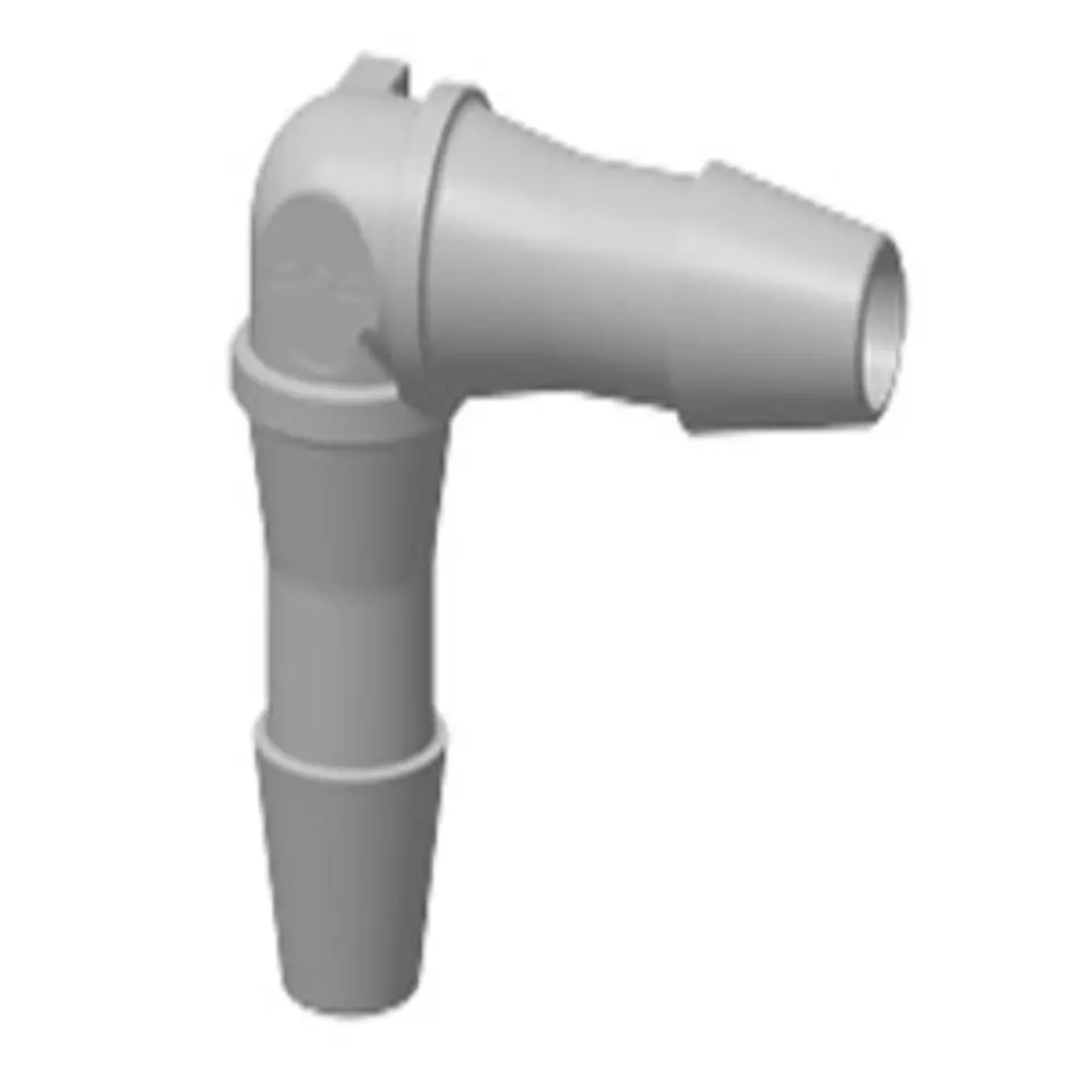 He8 Elbow Fitting Natural Polypropylene 1/4 Hb X 1/4 Hb 1