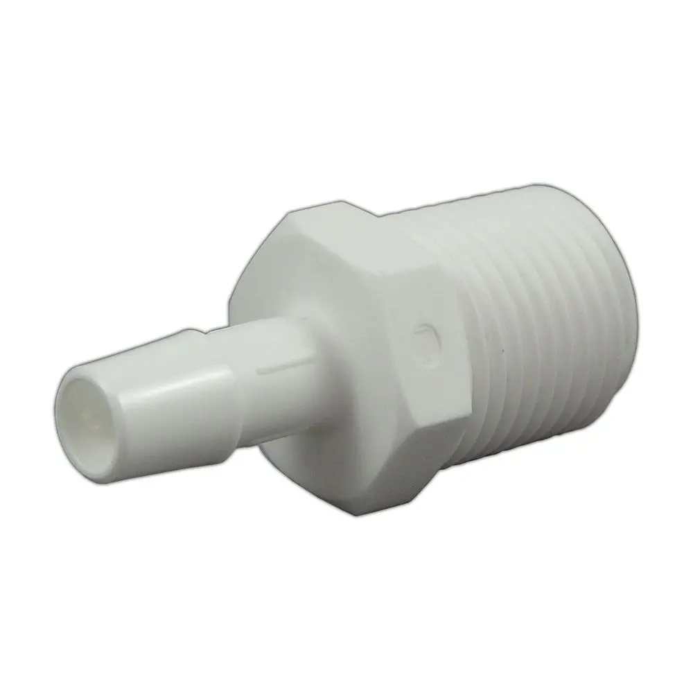 Male Barb Connector Polypropylene - 3/8 Id Barb X 1/2 Mnpt 1