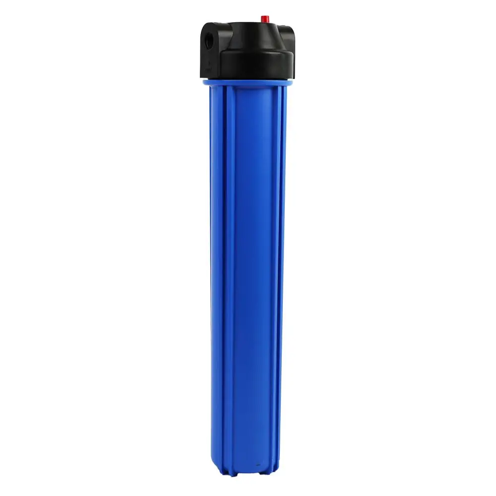 20" Neo-Pure Slimline Filter Housing Blue Sump/Black Cap 1/2" W/ Pressure Relief 1