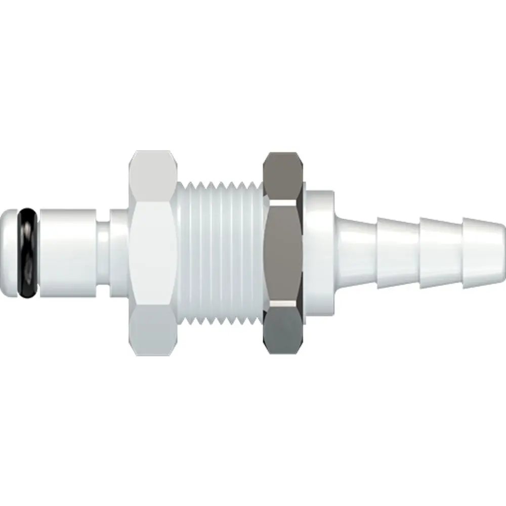 Linktech 20Ac Series Panel Mt. Male, Non-Valved, 3/16" Hb, Natural Acetal, Buna N 1