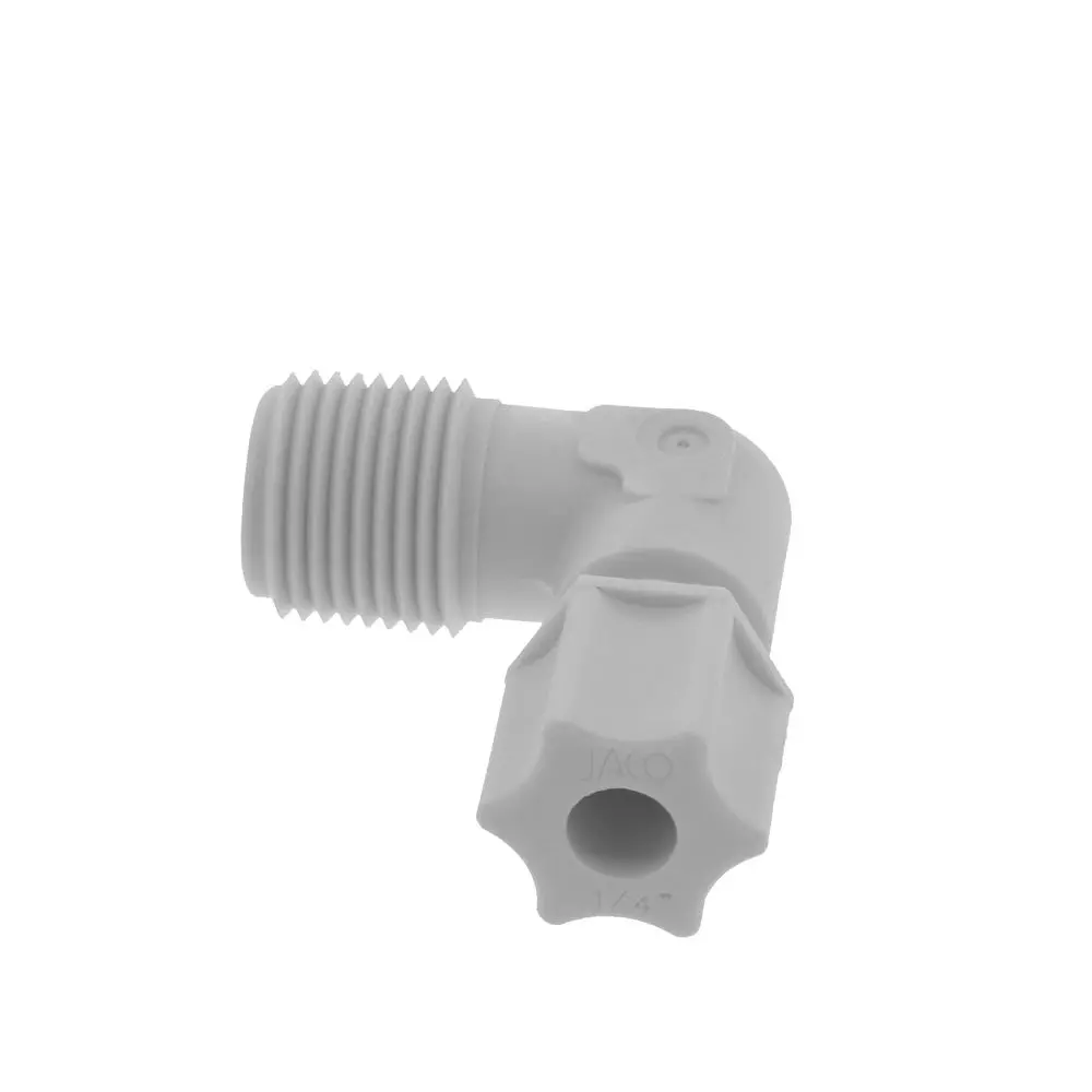 Jaco 40-4-6-P-O Polypropylene Male Elbow 1/4 Od Tube X 3/8 Mpt 2