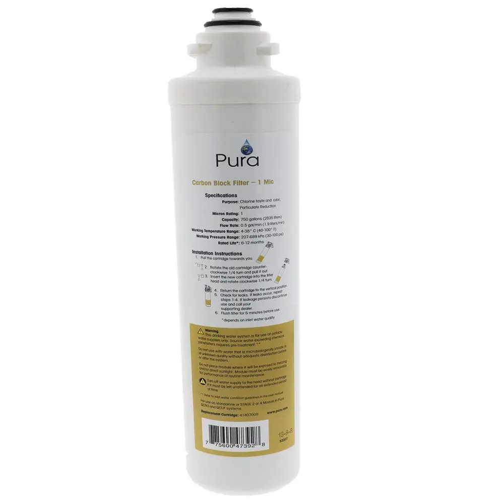 Aqua Flo 41407009 Quick Change Carbon Block Filter 1 Mic 2