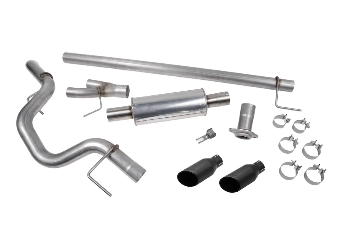 2021-2026 Roush F-150 Side Exit Cat Back Performance Exhaust - Black Tip 1