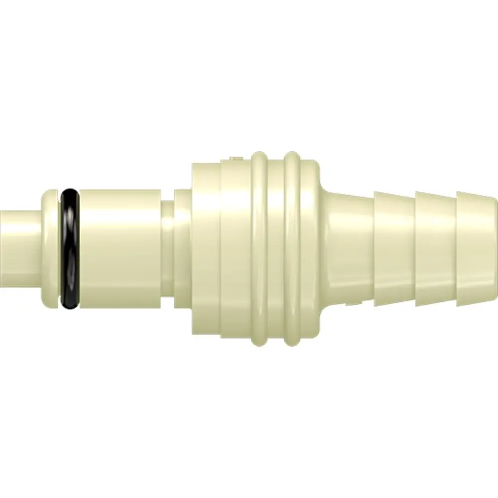 Linktech 40Pp Series Straight Male, Valved, 3/8" Hb, Molded Almond Color, Polypropylene, Epdm 1