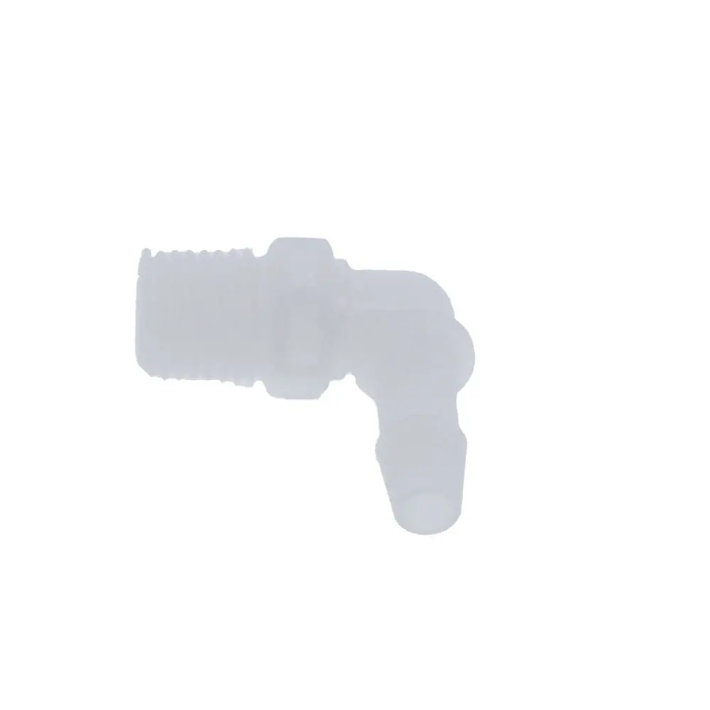 Fitquik Pvdf (Kynar) Thread To Tube Elbow Fitting - 1/4 Mpt To 1/4 Id Barb 3