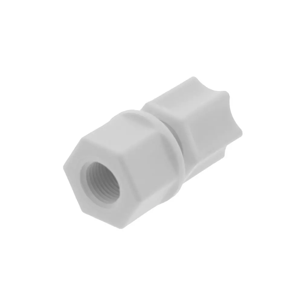 Jaco 25-4-2-P-O Polypropylene Female Connector 1/4 Od Tube X 1/8 Fpt 1