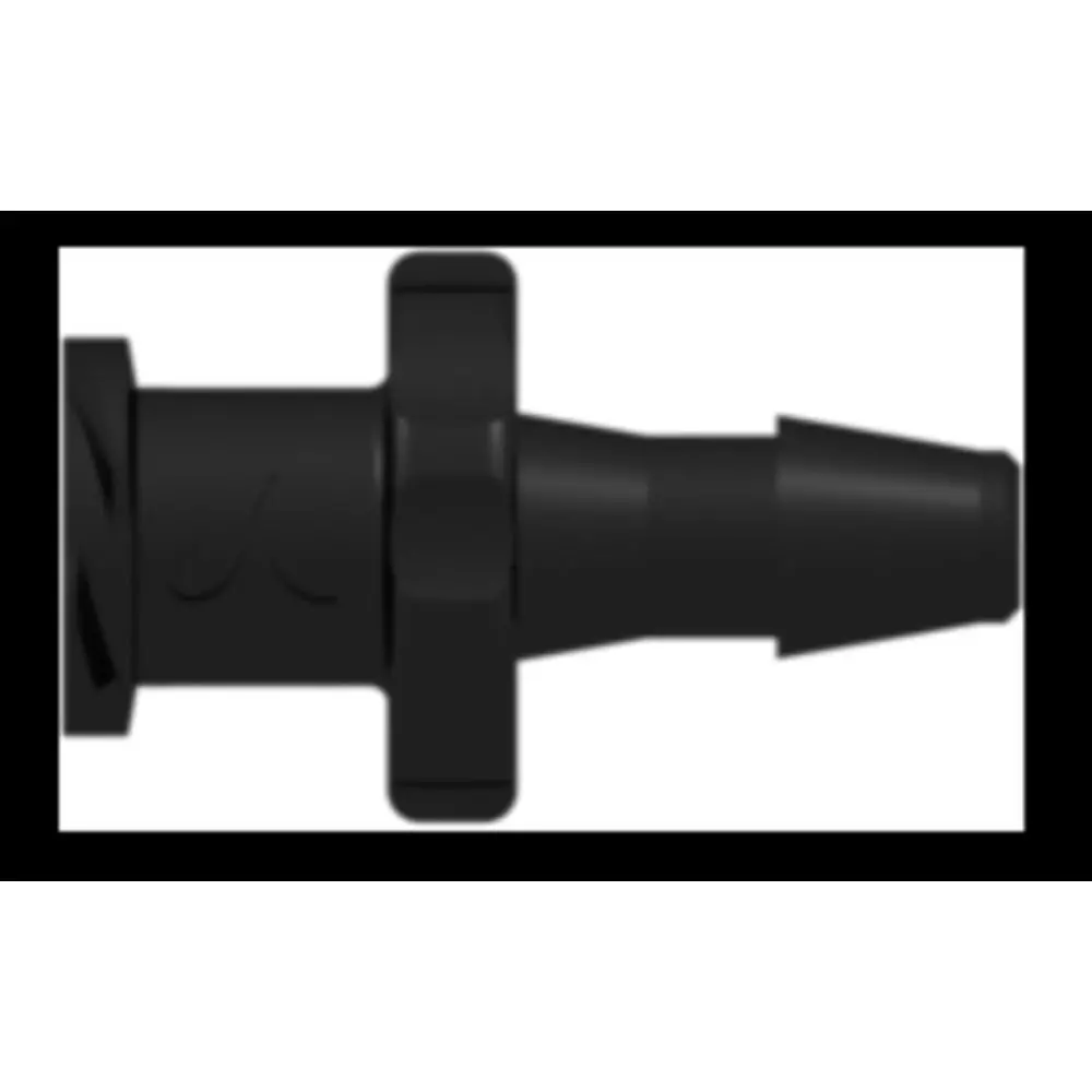 Linktech Female Luer Thread Style To 200 Series Barb, 1/8" (3.2 Mm) Id Tubing, Black Nylon 1