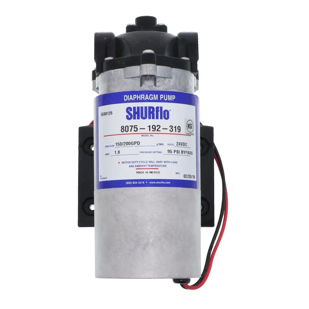 Shurflo 8075-192-319 Brushless Dc Ro Booster Pump 150-200 Gpd 140 Psi 24Vdc 1