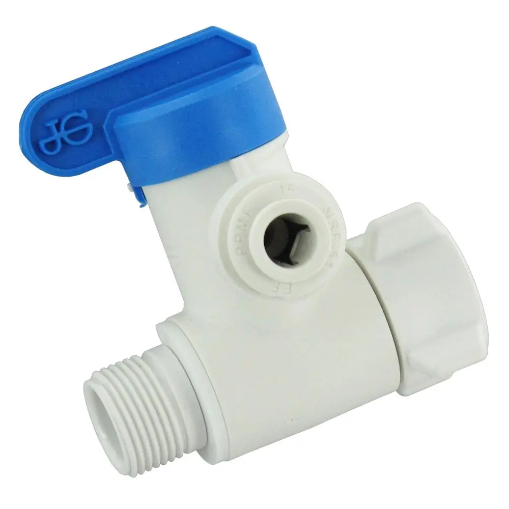 John Guest Plastic Angle Stop Adapter Valve Lead-Free - 3/8 X 3/8 X 1/4 1