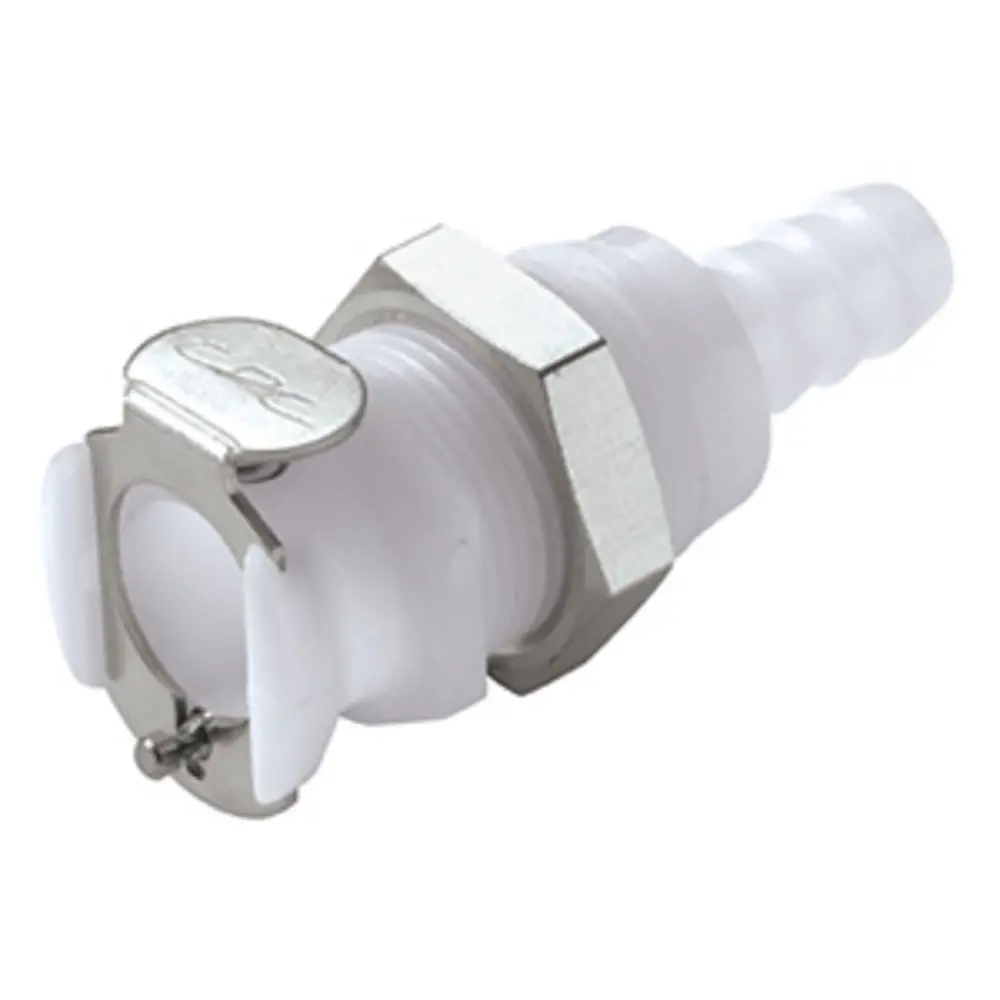 Plcd16005 Valved Panel Mount Hose Barb Coupling Body 5/16 Id Barb 1
