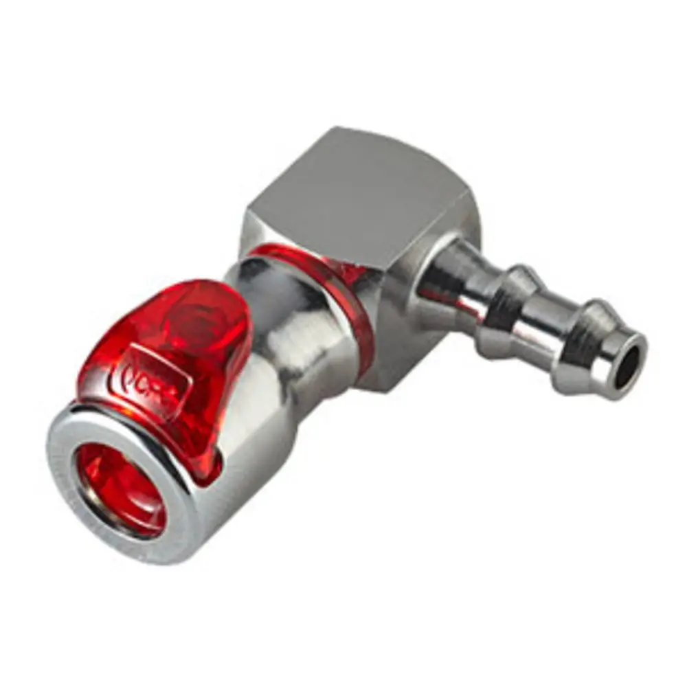 Lq2d3304lred Valved Elbow Locking Hose Barb Liquid Cooling Coupling Body 1/4" 1