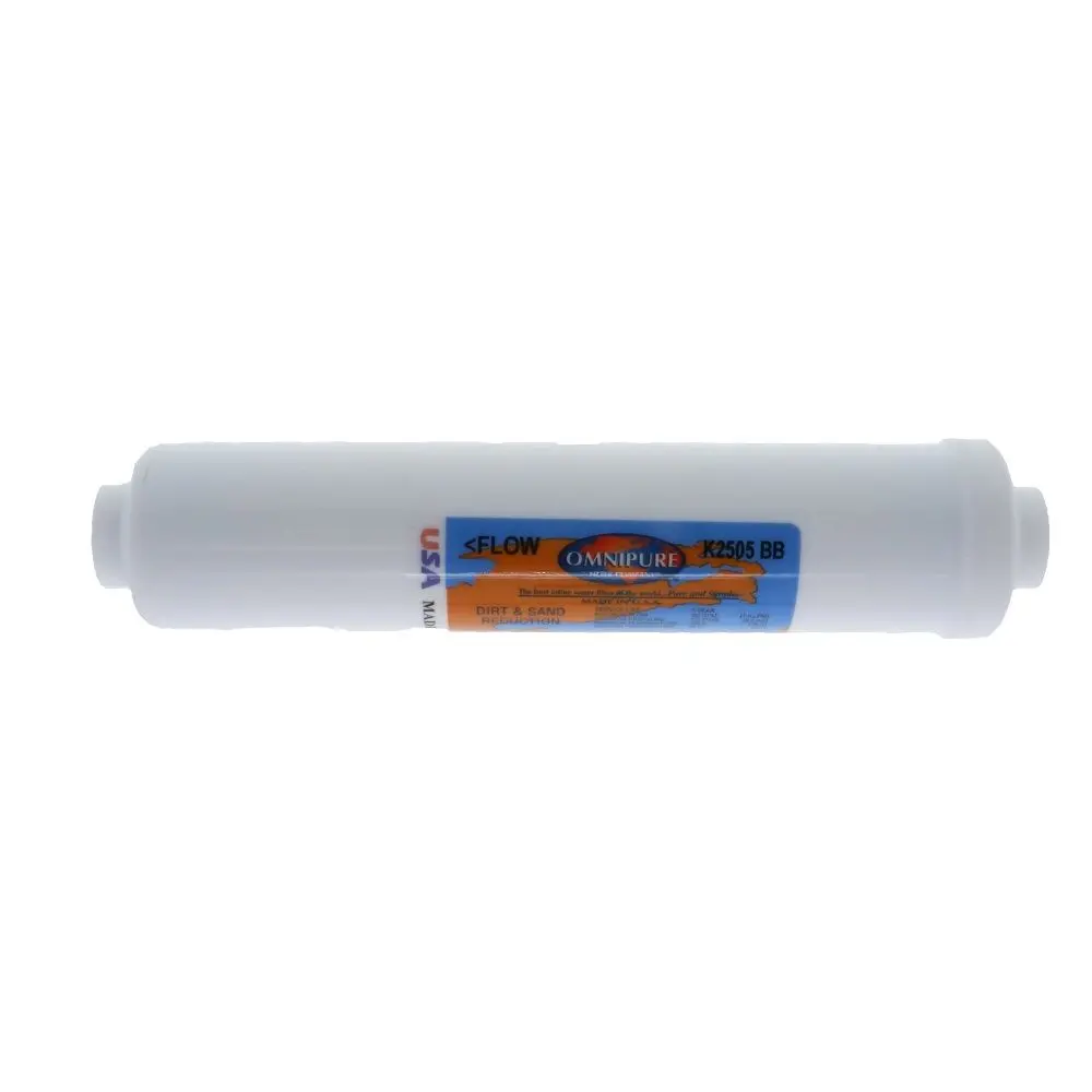 Omnipure Inline K2505-Bb 5 Mic Sediment Prefilter - 10" X 2" Filter - 1/4" Fpt 2