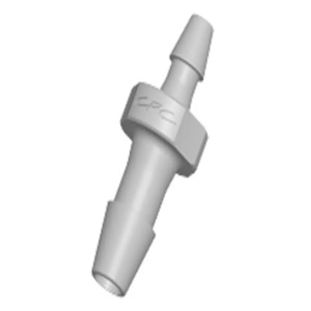 Hsr32 Straight Reducer Fitting Natural Polypropylene 3/32 Hb X 1/16 Hb 1