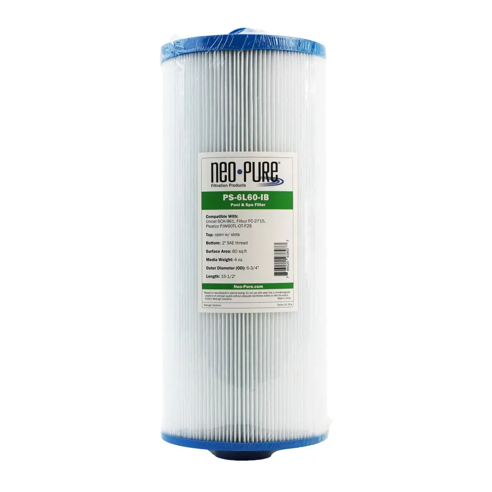 Neo-Pure Ps-6L60-Ib Pool And Spa Filter 6-3/4" X 15-1/2" 1