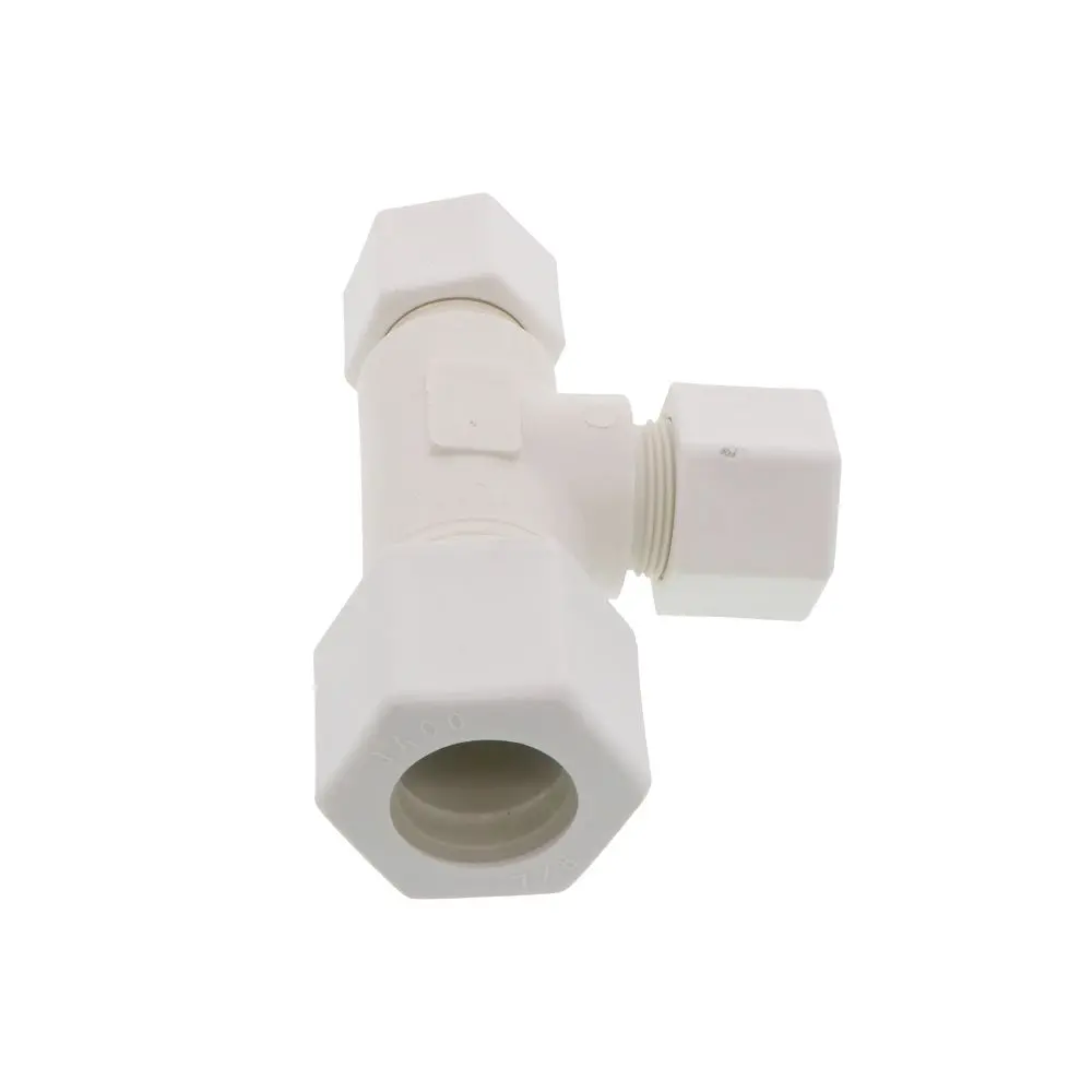Jaco 70-14-10-P-Pg Polypropylene Union Tee 7/8 Od Tube X 7/8 Od Tube X 5/8 Od Tube 2
