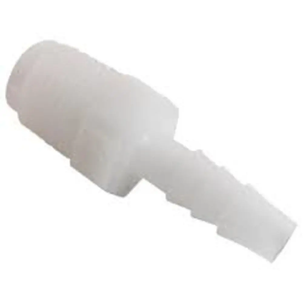 Male Connector Barb, 1/2" Barb X 3/4" Mpt, White Nylon 1