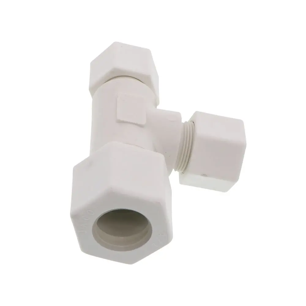 Jaco 70-14-10-10-P-Pg Polypropylene Union Tee 7/8 Od Tube X 5/8 Od Tube X 5/8 Od Tube 2