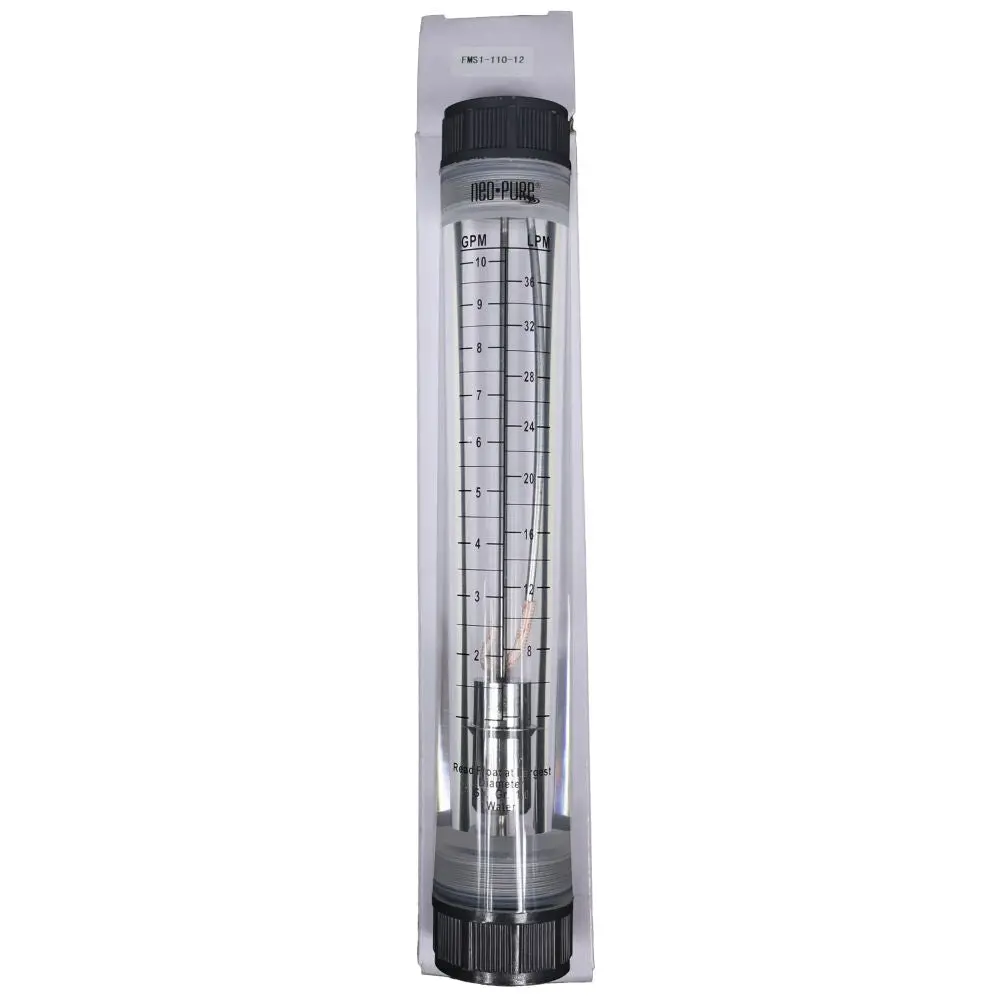 Neo-Pure Inline Flowmeter 1-10Gpm 3/4" Fnpt 1