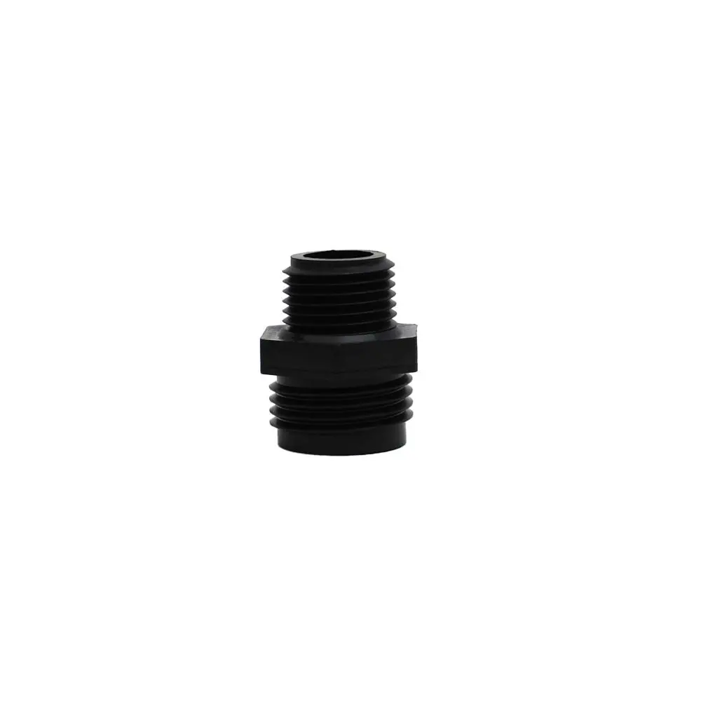 Male Garden Hose Adapter 3/4 Mht X 1/2 Mnpt, Black Polypropylene 1