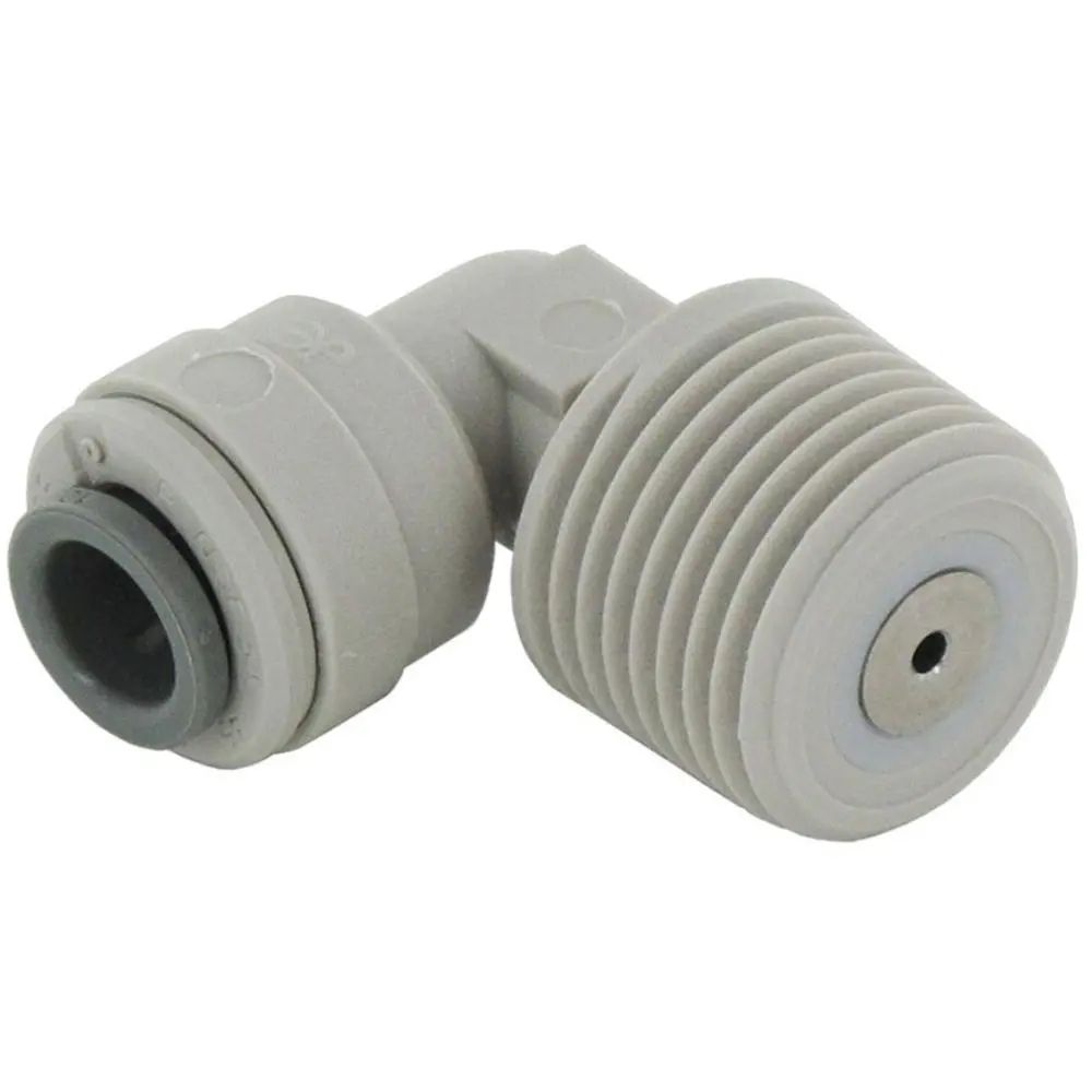 John Guest Fixed Elbow With 0.5 Gpm Flow Restrictor 1/4 X 3/8 Mpt 1
