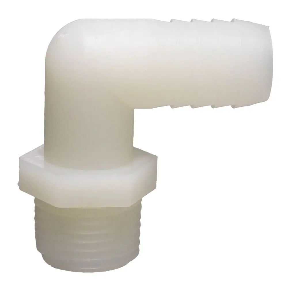 Male Elbow Barb X Male Npt - 1/2" Hb X 3/4" Mnpt 1