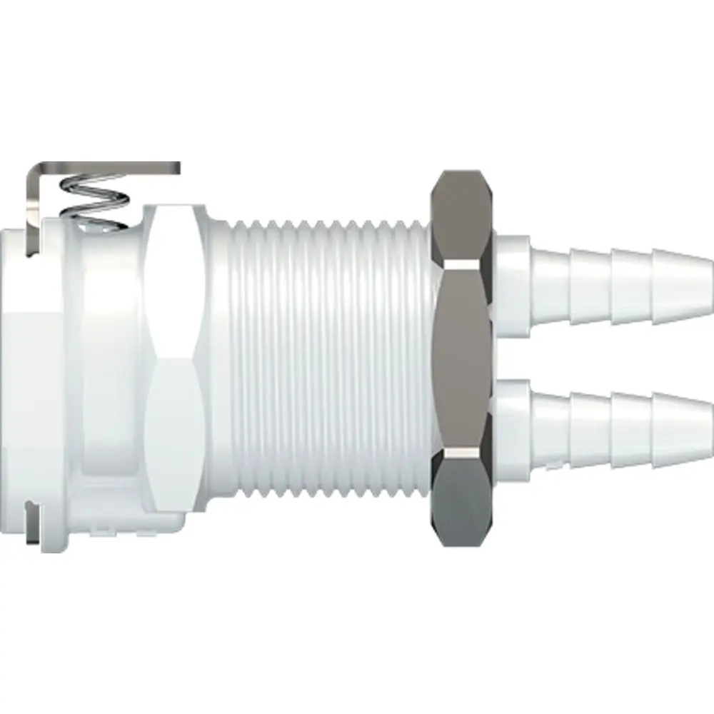 Linktech 42Ac Series Panel Mt. Female, Non-Valved, 1/8" Hb, Natural Acetal 1