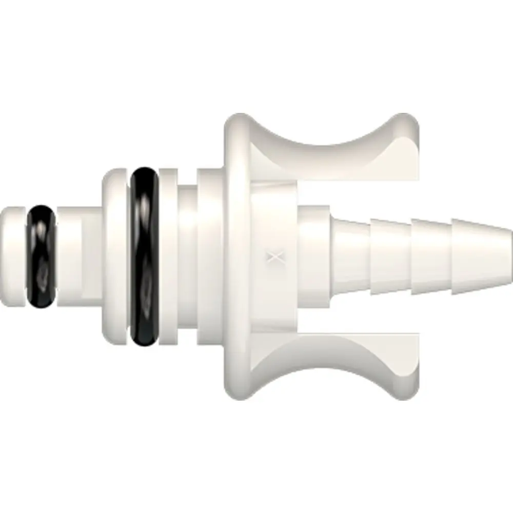 Linktech 42Ab Series Straight Male, Non-Valved, 1/8" Hb, Abs, Buna N 1