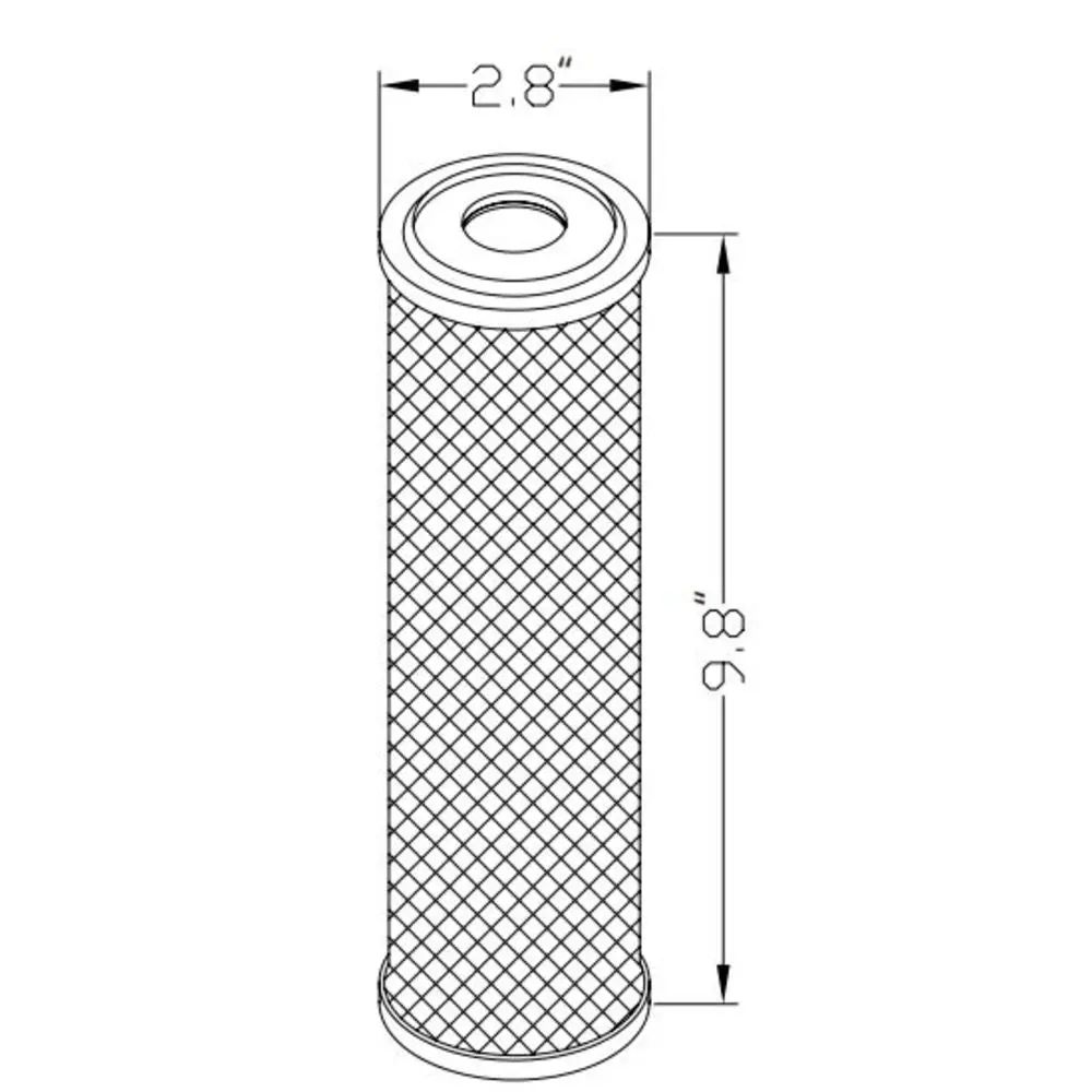 Optipure 10" Drop In W/ Scale 0.5 Micron Cto 1.5Gpm 15K Cap 2
