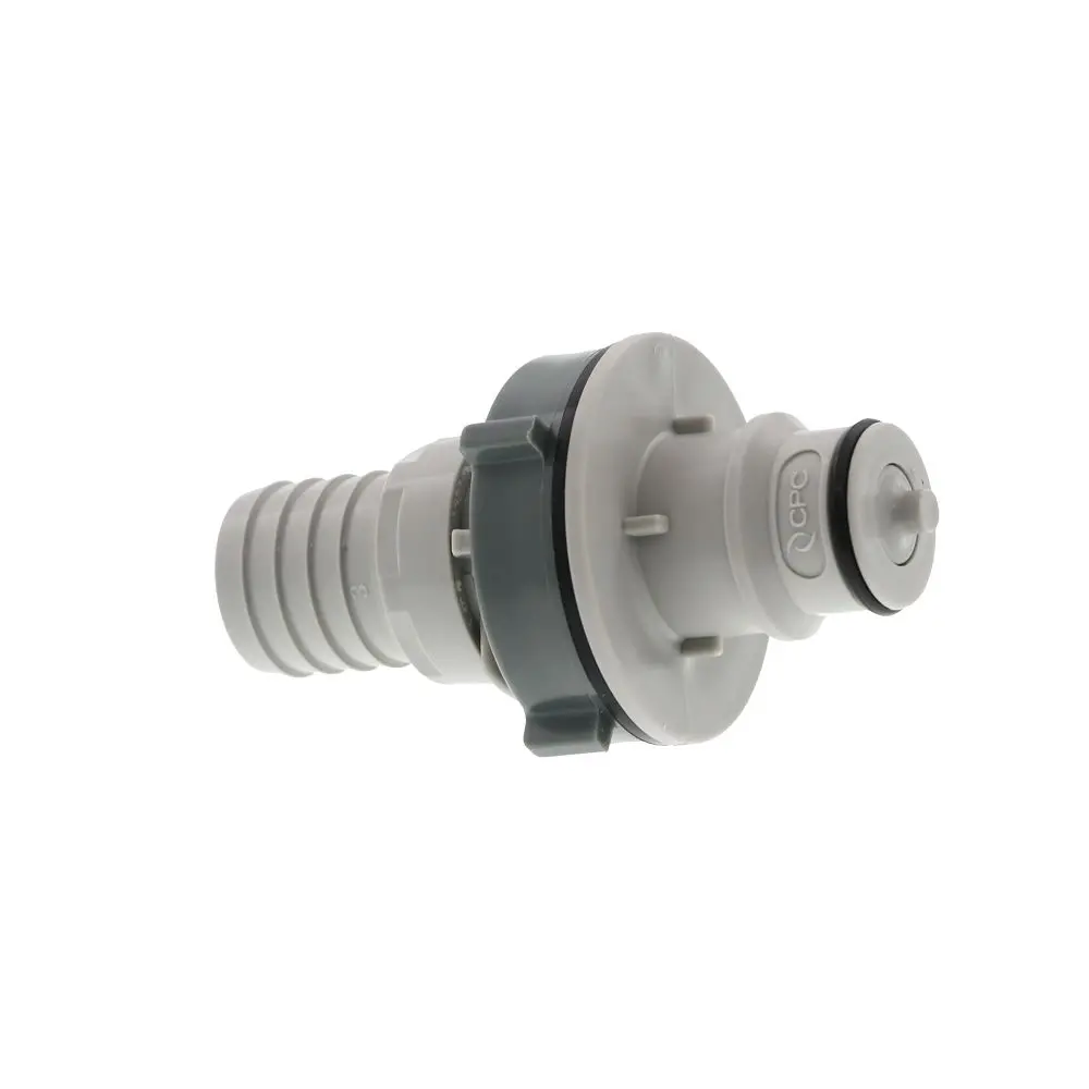 Hfcd421212 Valved Panel Mount Hose Barb Coupling Insert 3/4 Id Barb 3
