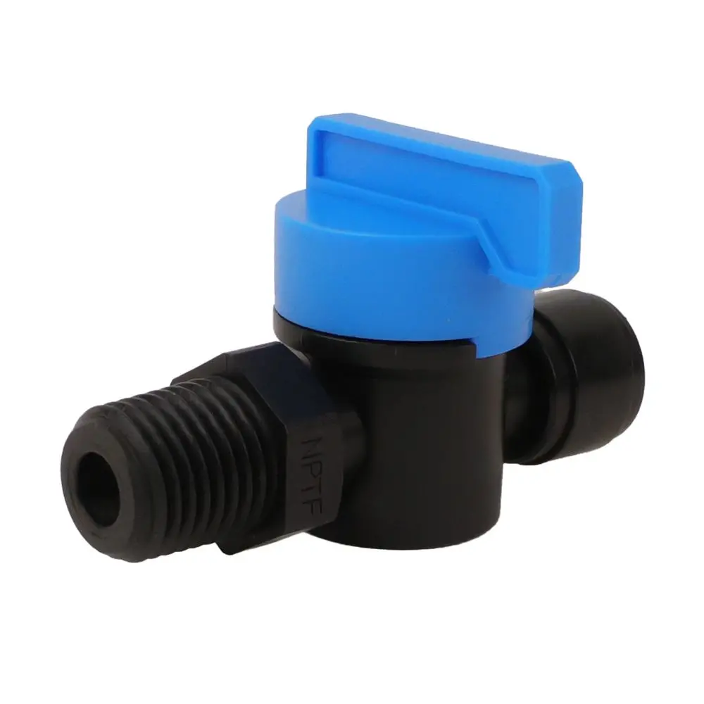 Neofit - Acetal Black Shut-Off Valve Male Thread 1/4"Od X 1/4" Npt 2