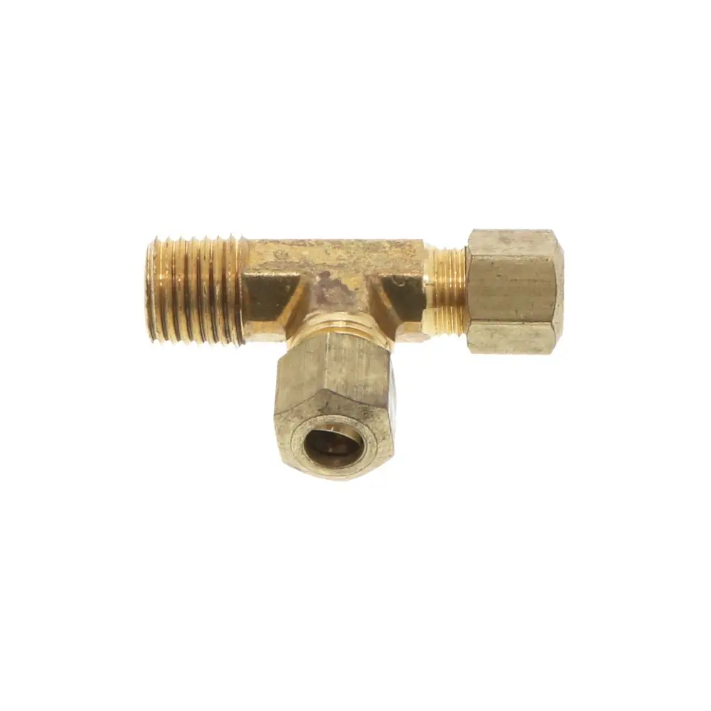 Brass Male Run Tee 1/4 Compression X 1/4 Mpt X 1/4 Compression 2