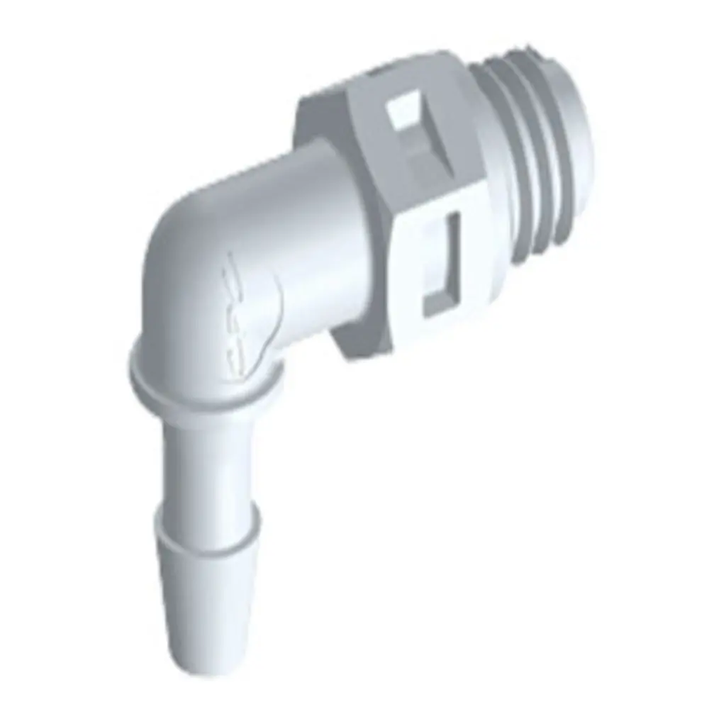 Me370 Elbow Fitting Natural Pvdf Tapered 10-32 X 3/32 Hb 1