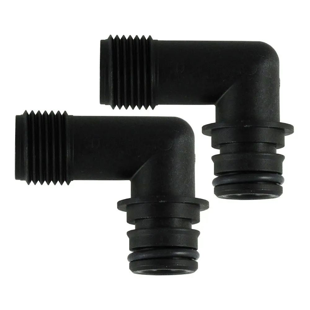 3/4 Quad Port 90 Deg Elbow X 1/2"-14 Qest Male Thread Fittings (Pair) 1