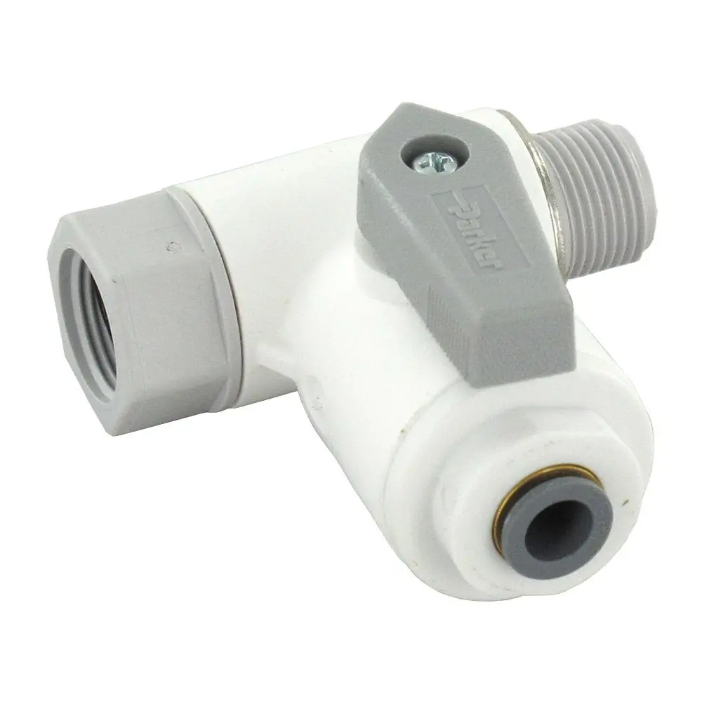 Parker Liquifit Angle Stop Adapter Valve - 3/8" X 3/8" X 1/4" 1