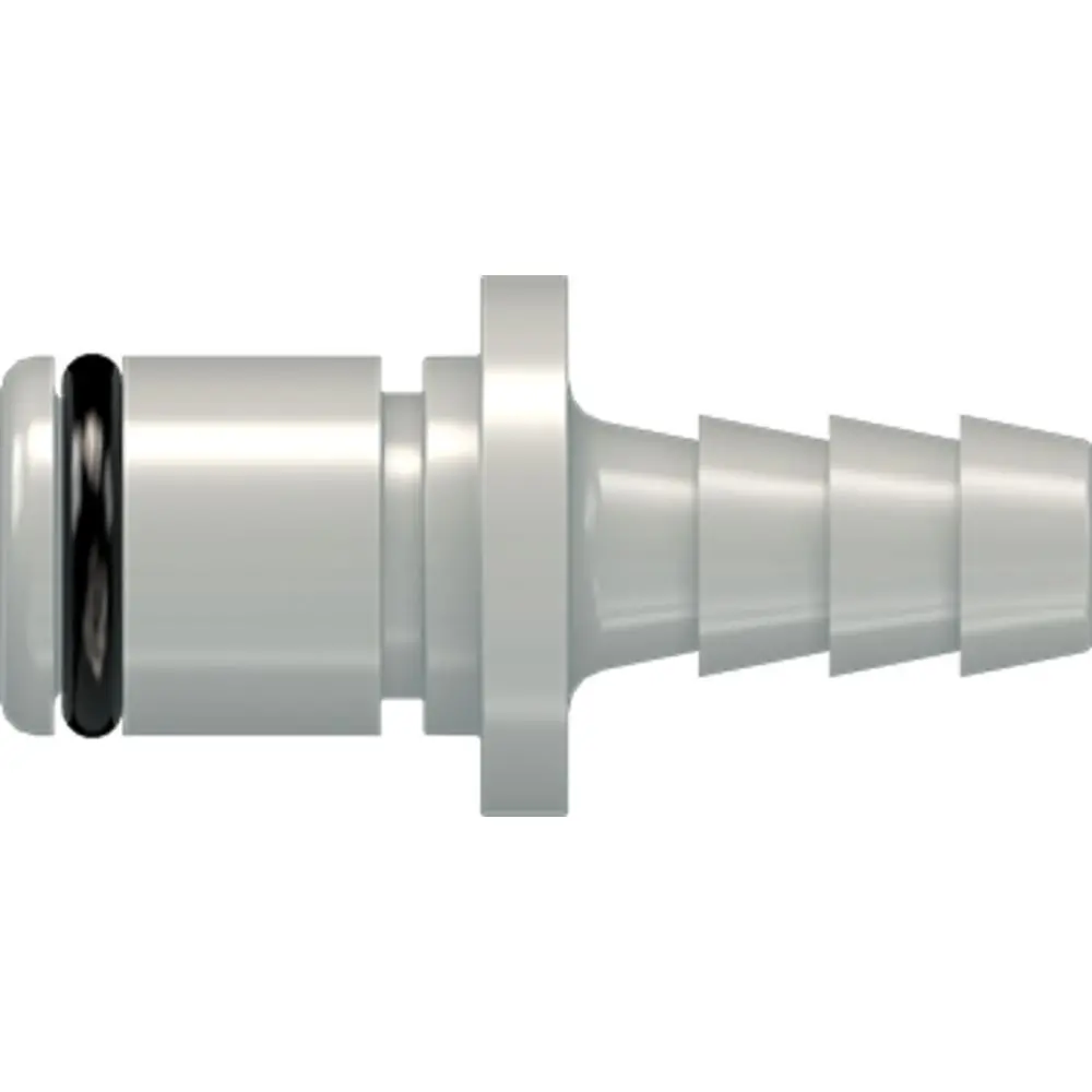 Linktech 40Pp Series Straight Male, Non-Valved, 1/4" Hb, Molded Grey Color, Polypropylene, Epdm 1