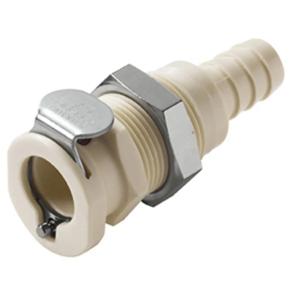 Plc1600612 Panel Mount Hose Barb Coupling Body 3/8 Id Barb 1