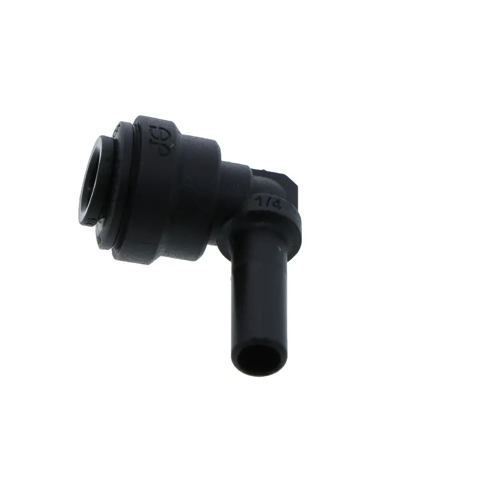John Guest Stem Elbow Connector Black Polypropylene - 1/4 Stem X 1/4 2